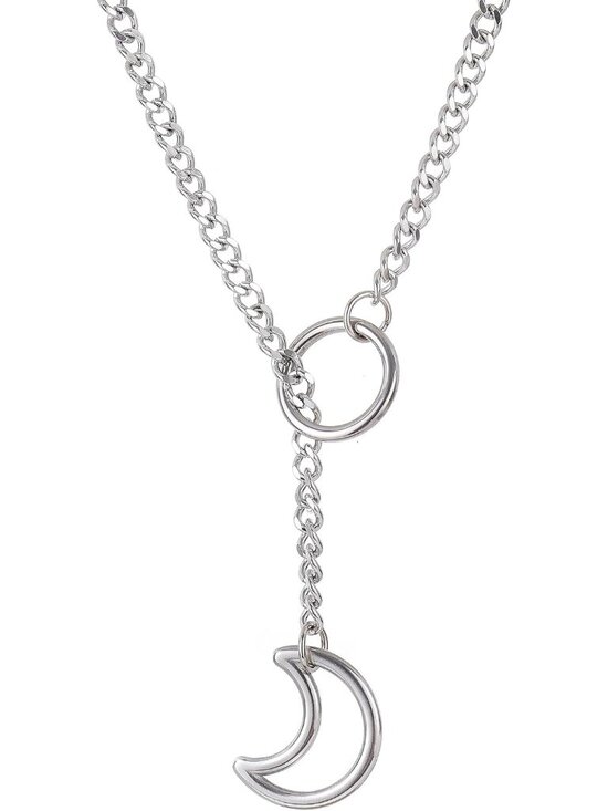 Jewelry - Slip Chain Choker for Women Handmade Black Stainless Steel Cuban Chain Chunky Mo